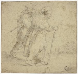 Coppia di contadini anziani