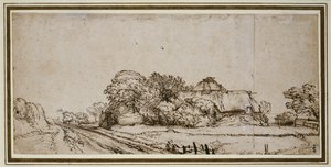 Edifici agricoli accanto a una strada