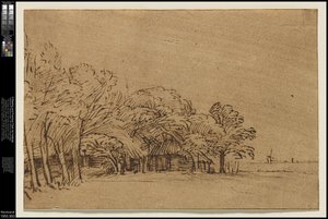 Fattoria sotto gli alberi da Rembrandt van Rijn
