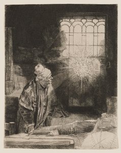 Faust (Lo studioso nel suo studio) da Rembrandt van Rijn