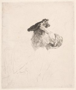 Vecchio che si ripara gli occhi con la mano da Rembrandt van Rijn