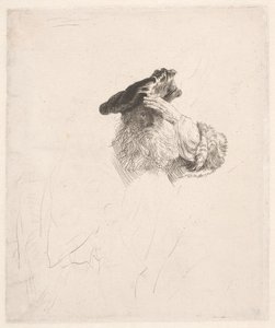 Vecchio che si ripara gli occhi con la mano da Rembrandt van Rijn