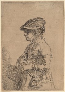 Ragazza con un Cesto da Rembrandt van Rijn