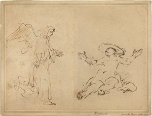 Agar seduta alla fontana da Rembrandt van Rijn