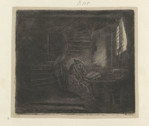 San Girolamo in uno studio oscuro da Rembrandt van Rijn