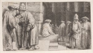 Ebrei in sinagoga da Rembrandt van Rijn