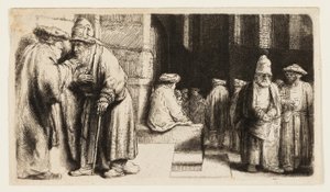 Ebrei nella sinagoga da Rembrandt van Rijn