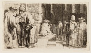 Ebrei nella sinagoga da Rembrandt van Rijn