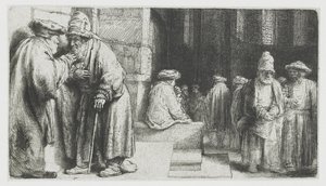 Ebrei nella sinagoga da Rembrandt van Rijn