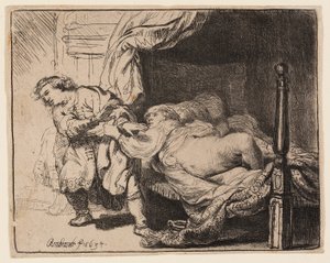 Giuseppe e la moglie di Potifar da Rembrandt van Rijn