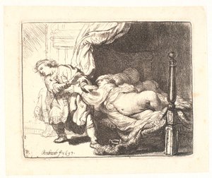 Giuseppe e la moglie di Potifar da Rembrandt van Rijn