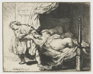 Giuseppe e la moglie di Potifar da Rembrandt van Rijn