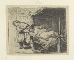 Giuseppe e la moglie di Potifar da Rembrandt van Rijn