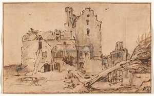 Il castello di Kostverloren in rovina da Rembrandt van Rijn