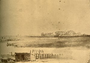 Disegno di Paesaggio, c1630-16160, 1908 da Rembrandt van Rijn