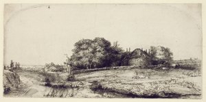 Paesaggio con fienile e gregge di pecore, c.1652
