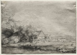 Paesaggio con una Mucca da Rembrandt van Rijn