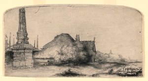 Paesaggio con obelisco da Rembrandt van Rijn