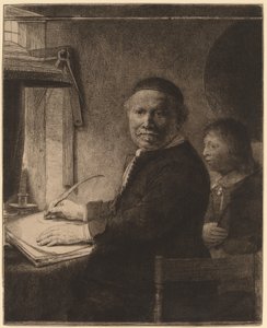 Lieven Willemsz van Coppenol: la lastra più piccola da Rembrandt van Rijn