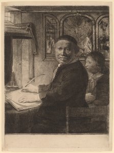 Lieven Willemsz van Coppenol: la lastra più piccola, c. 1658 da Rembrandt van Rijn
