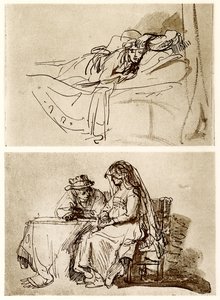 Donna sdraiata, La Conversazione da Rembrandt van Rijn