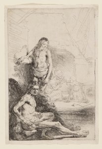 Nudo maschile seduto e in piedi da Rembrandt van Rijn