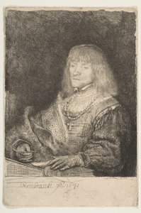 Uomo alla scrivania con croce e catena, 1641