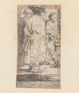 Uomo in mantello, visto di spalle da Rembrandt van Rijn