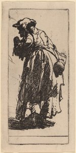 Vecchia mendicante con una zucca da Rembrandt van Rijn