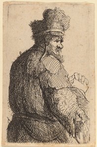 Vecchio visto da dietro, profilo a destra da Rembrandt van Rijn