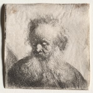Vecchio con barba fluente: busto da Rembrandt van Rijn