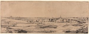 Panorama nei pressi di Bloemendaal con la tenuta di Saxenburg (il campo del Goldweigher) da Rembrandt van Rijn