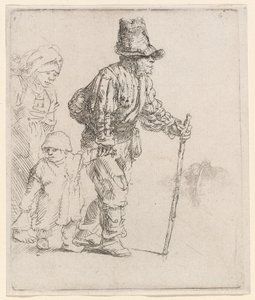 Famiglia di contadini in viaggio da Rembrandt van Rijn