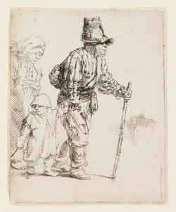 Famiglia di contadini in viaggio da Rembrandt van Rijn