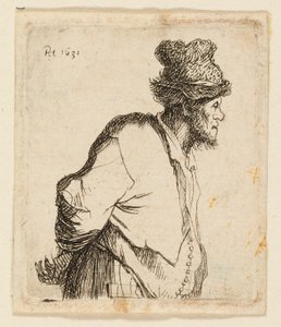 Contadino con le mani dietro la schiena da Rembrandt van Rijn
