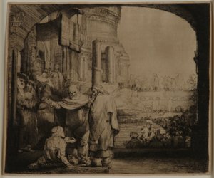 Pietro e Giovanni alla porta del tempio da Rembrandt van Rijn