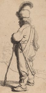 Polacco Appoggiato a un Bastone da Rembrandt van Rijn