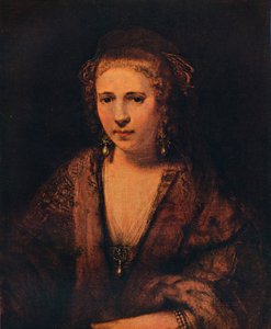 Ritratto di Hendrickje Stoffels con un berretto di velluto, c. 1654 da Rembrandt van Rijn