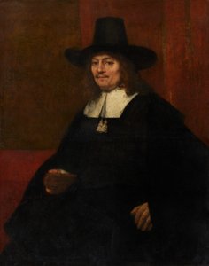 Ritratto di un Uomo con un Cappello Alto da Rembrandt van Rijn
