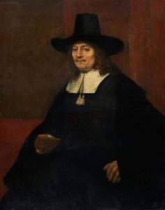 Ritratto di un uomo con un cappello alto da Rembrandt van Rijn
