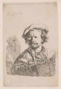 Rembrandt con un Berretto Piatto e uno Scialle sulle Spalle da Rembrandt van Rijn