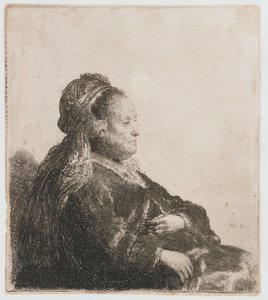 La madre di Rembrandt seduta da Rembrandt van Rijn