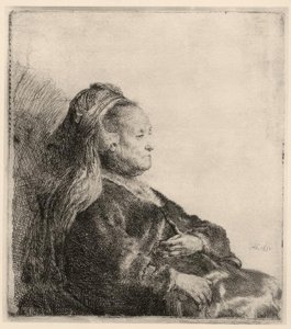 La madre di Rembrandt, con fascia orientale da Rembrandt van Rijn