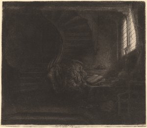 San Girolamo in una camera oscura da Rembrandt van Rijn