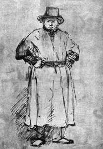Autoritratto con mantello da pittore da Rembrandt van Rijn