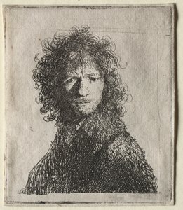 Autoritratto accigliato: busto da Rembrandt van Rijn