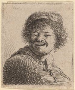Autoritratto con cappello: ridendo da Rembrandt van Rijn