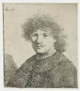 Autoritratto con mantello e colletto cadente: busto da Rembrandt van Rijn