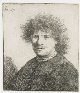 Autoritratto con mantello e colletto cadente: busto da Rembrandt van Rijn
