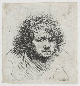 Autoritratto inclinato in avanti: busto da Rembrandt van Rijn